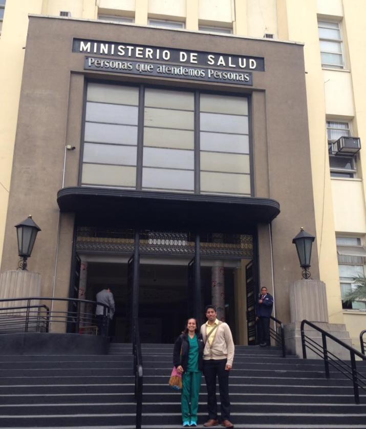 Manish and Denali at the Ministry of Health, Peru.