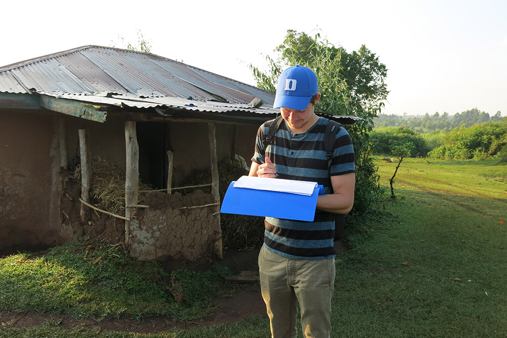 Student in the field