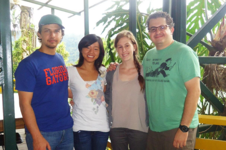 Paul (2nd from right), as an undergrad, and her DGHI mentor, Jorge Benavides-Rawson (far right) with fellow colleagues in San Vito, Costa Rica.
