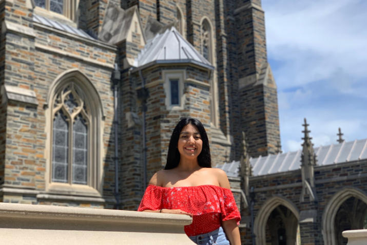 Sujeiry Jimenez '20, at Duke in pre-pandemic days, will graduate virtually this month with her 2020 classmates. (Photo courtesy of Sujeiry Jimenez)