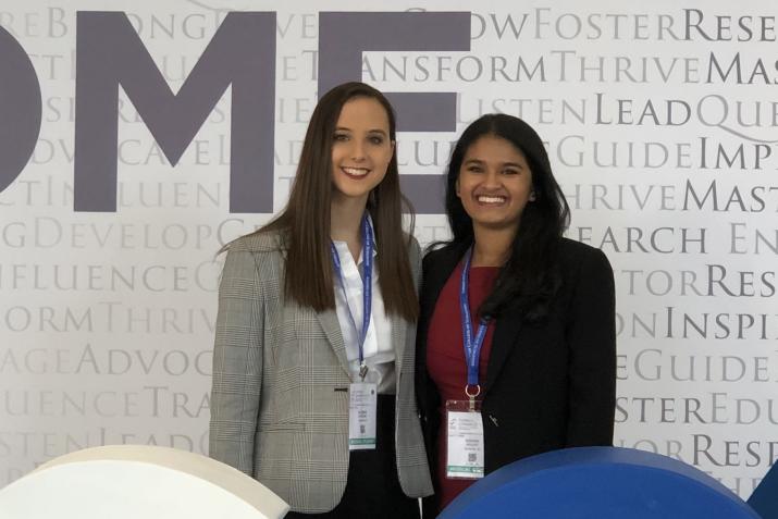 Caroline Salzman and Arushi Biswas, undergraduate students in Duke’s biomedical engineering program