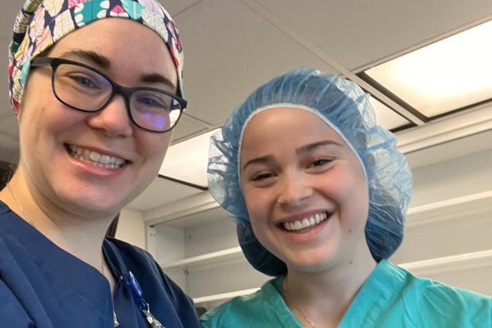 Nina (Woolley) Ragunanthan, M.D. and colleague