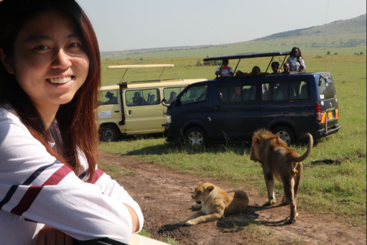 Yihuan Lai MS'20 visited Maasai Mara National Reserve, one of the adventures she took when she wasn't conducting mental health research in Kenya last summer.