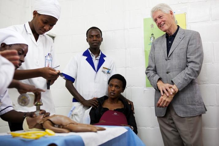 Clinton visit to Rwanda HRH program