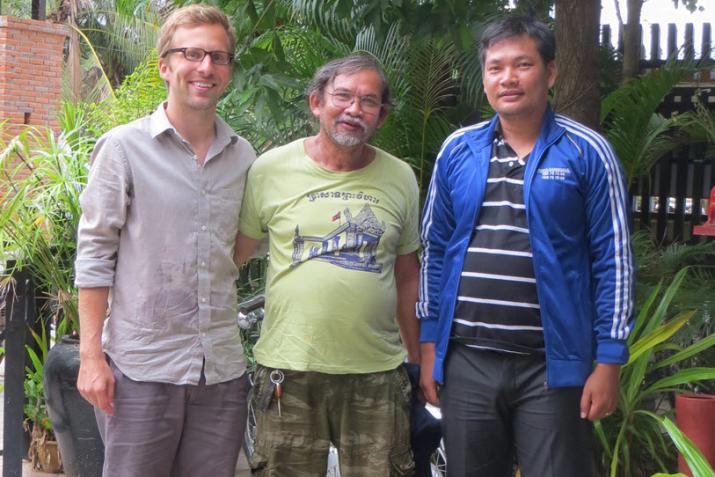 Josh Rivenbark with Two Cambodian Partners