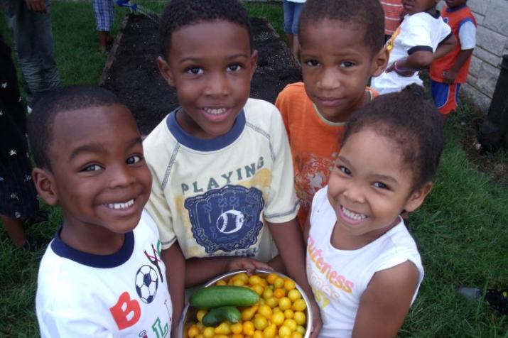 North Carolina school children take part in DGHI community gardening project