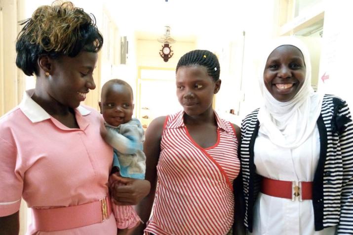 Born with gastroschisis, baby Nathaniel was one of the first in Uganda to survive the rare birth defect. 