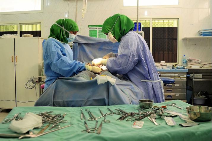 Female Surgeon Operating in Somaliland