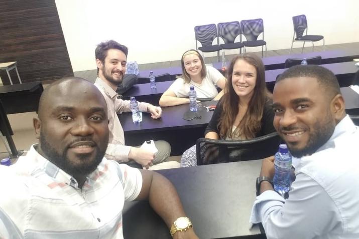 Some members of the team. (from left to right: Gloire Mbaka Onya, Daniel Hanberry, Angelica Barrall, Sylvia Tangney, Armand Mutwadi