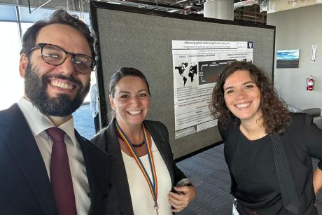 Anna with mentors, Catherine Staton and João Vissoci during a Duke Emergency Medicine Research Showcase