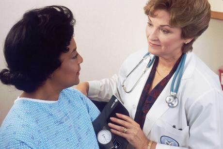 Doctor treating patient