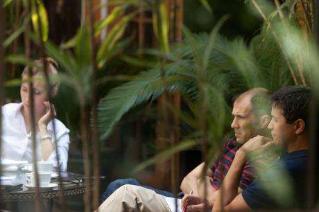 Bill Pan and Ben Zaitchick at Meeting in Peru