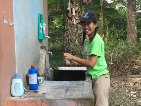 Emma Collecting Water Sample