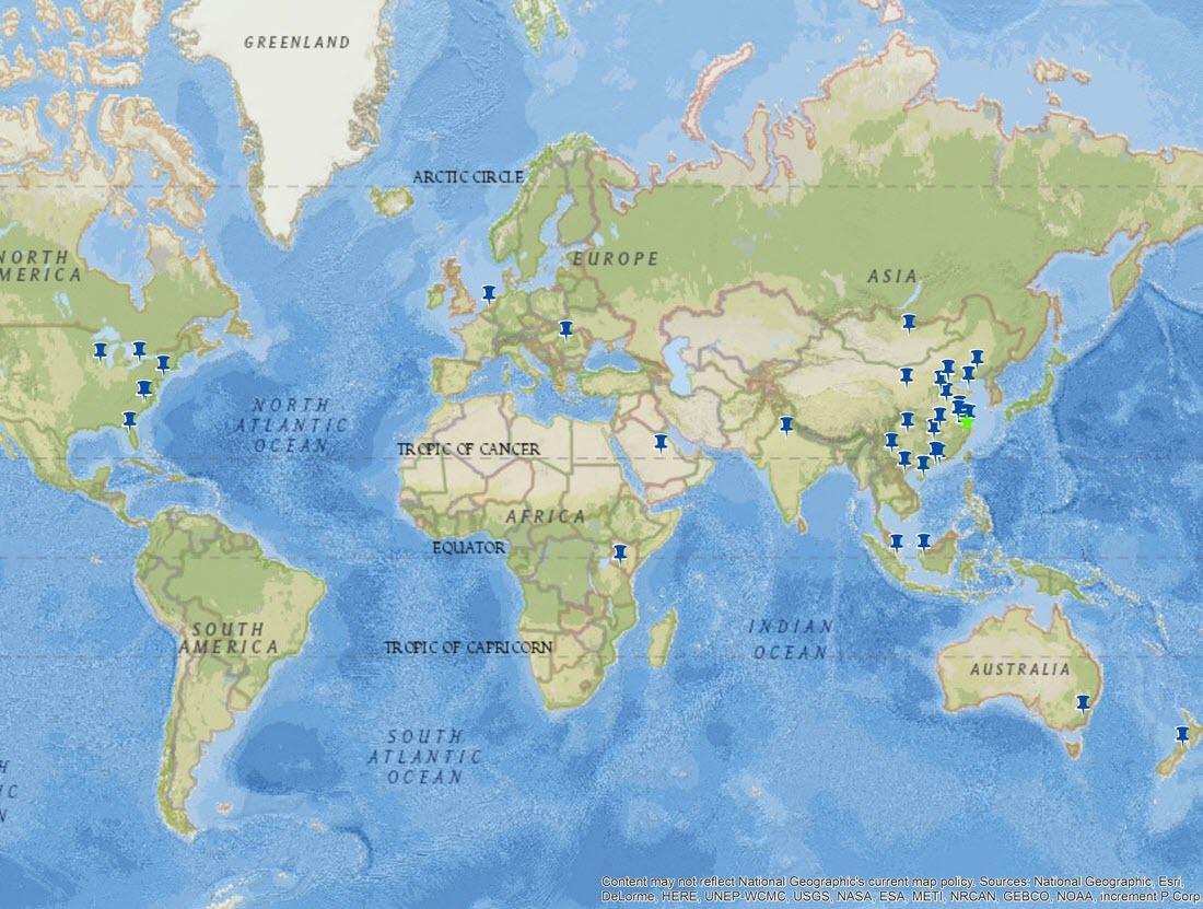 Duke Kunshan University S Global Health Research Center Issues Progress   Ghrc World Map 