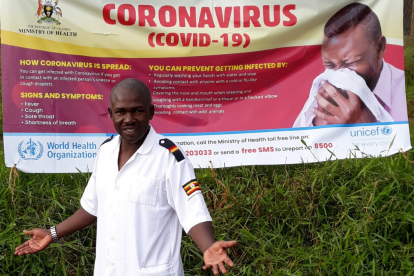 Joel Kibonwabake, a clinician and DGHI collaborator in Uganda, supervised a COVID-19 quarantine and contact tracing efforts in the island community of Kalangala. He was quarantined along with other residents after exposure to a local businessman who'd been infected while traveling in the U.S.