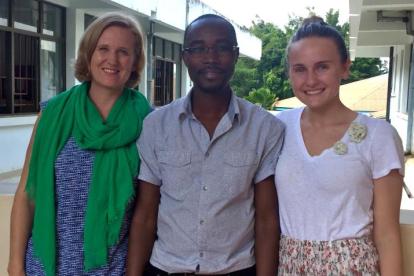 James Ngocho with Melissa Watt and Olivia Fletcher