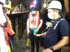 Workers at a gold mine in Ecuagor